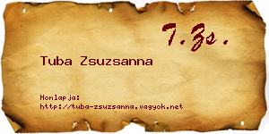Tuba Zsuzsanna névjegykártya