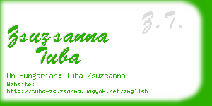 zsuzsanna tuba business card